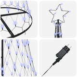  LED božićno drvce s 295 LED svjetlima Plava 250 cm Metal | shoptok.hr