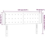  Uzglavlje s ušima crno 147x16x78/88 cm baršunasto | shoptok.hr