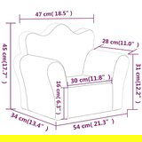  Dječja sofa svjetlosiva od mekanog pliša | shoptok.hr