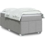 vidaXL Okvir kreveta s oprugama i madrac svjetlosivi 80x200cm tkanina | shoptok.hr