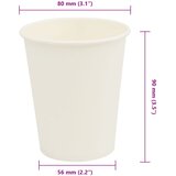  Papirnate šalice za kavu 1000 kom 8 oz 200 ml bijele | shoptok.hr