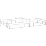  Kavez za pse srebrni 40 m² čelični | shoptok.hr