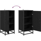 vidaXL Strani šal Črni hrast 35 x 35.5 x 76 cm Konstruiran les | Shoptok.si