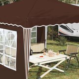  Rastezljivi šator za svadbe - šator za zabave Smeđa 288 x 288 x 245 cm - Smeđa s dvije bočne zidove | shoptok.hr