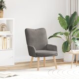 vidaXL Sproščujoči stol svetlo siva žametna tkanina | Shoptok.si