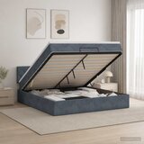  Podesivi krevet s madracem Tamnosiva 160 x 200 cm Baršun | shoptok.hr