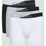 AC&Co / Altınyıldız Classics Men's Black-gray Melange-white 3-pack of Flexible Boxers with Cotton. Cene'.'