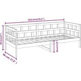  Dnevni ležaj od masivne borovine 90 x 190 cm | shoptok.hr