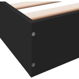 vidaXL Posteljni okvir črn 75x190 cm inženirski les | Shoptok.si