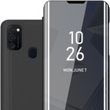 Cadorabo CASE, združljiv s Samsungom v turmalinski črni barvi - prozorno za zaščito z ogledalom z ogledalom s funkcijo stojala 360 stopinj zaščita, (20694157) | Shoptok.si