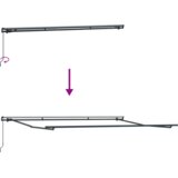 vidaXL Ručno upravljiva uvlačiva tenda svjetlosiva 500x300 cm, Zamjena tkanine za tendu 5x3 m Svjetlosiva | shoptok.hr