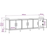  TV ormar 146 x 33 x 50 cm Dimljeni hrast Konstruirano drvo - Dimljeni hrast 146 x 33 x 50 cm | shoptok.hr