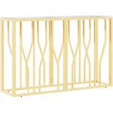 Maison Chic konzolna miza - miza ob steni 110x30x70 cm nerjaveče jeklo in steklo, (21786039) Cene