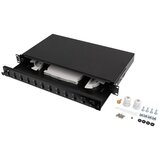 Lanberg 12XSC DUPLEX /12XLC QUAD RACK 19 1U FIBER OPTIC DISTRIBUTION FRAME BLACK + ACCESSORIES | shoptok.hr