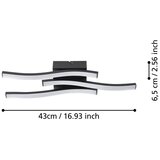 Eglo zidna lampa led cabezas-e crna 14.1W 1800LM 4000K | shoptok.hr