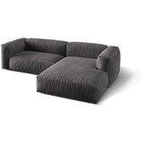 Micadoni Siva kotna sedežna garnitura iz tkanine bouclé (desni kot) Martina – Home | Shoptok.si