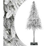 vidaXL Umestno božično drevo Bela 58 x 58 x 120 cm Plastika in kovina u