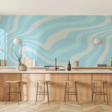  Foto tapeta - Composition in Blues and Whites - Harmonious Abstract Waves in a Cool Color Tone 450x315 | shoptok.hr