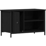 TV omarica Črna Oreh 80x40x50 cm Izdelano iz lesa in Jekla, (22012307) | Shoptok.si