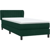Box Spring krevet s madracem tamnozeleni 80x220 cm baršun | shoptok.hr