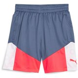 Puma Športne hlače 'IndividualCUP' golobje modra / svetlo rdeča / bela | Shoptok.si