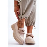 Big Star Leather Moccasin Shoes LL274581 Beige Cene