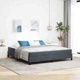 vidaXL Postelja boxspring z vzmetnico Temno siva 180 x 200 cm Žamet Cene
