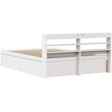  Okvir kreveta s uzglavljem bijeli 140 x 190 cm od borovine | shoptok.hr