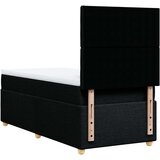  Krevet s oprugama i madracem crni 100 x 200 cm od tkanine | shoptok.hr