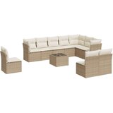 vidaXL 11-dijelni set vrtnih sofa od poliratana s jastucima bež | shoptok.hr