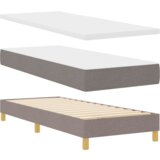  Postelja z vzmetnico z vzmetnico Taupe 80 x 200 cm blago, (5000126497) | Shoptok.si