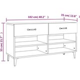 Ormarić za cipele hrast sonoma 102x35x55 cm konstruirano drvo | shoptok.hr