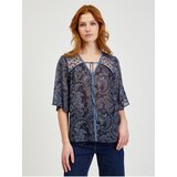 Orsay Dark blue Women's Patterned Blouse - Women Cene