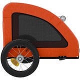 Prikolica za bicikl za ljubimce narančasta od tkanine i željeza | shoptok.hr
