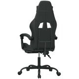  Vrtljiv gaming stol z oporo za noge črno umetno usnje, (21377947) | Shoptok.si