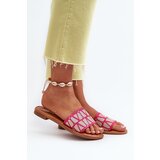 Boto Women's Flat Heel Flip Flops in Fuchsia by Traivea | shoptok.hr