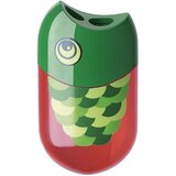 ŠILJILO-GUMICA PVC S PVC KUTIJOM 2RUPE RIBA/PAPIGA FABER CASTELL 183525 CRVENO/ZELENO | shoptok.hr