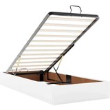 vidaXL Okvir kreveta s madracem Čista bijela 90 x 200 cm Umjetna koža | shoptok.hr