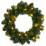 Božićni vijenac Zelena Ø 30 cm PVC 25 LED lampica | shoptok.hr