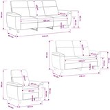  Set sofe 3 pcs Smeđa Umetnička suknja koža | shoptok.hr