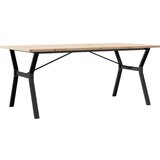 Maison Chic Jedilna miza - Kuhinjska miza - Jedilni stol Y okvir 180x90x75,5 cm trdna borovina lito železo, (21715189) Cene