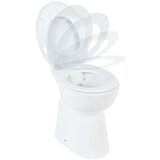 vidaXL Toaletna školjka bez ruba 7 cm viša keramička bijela | shoptok.hr