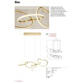  Redo 01-2594 - LED prigušiva luster na sajli BIAS LED/87,4W/230V 3000K bela | Eponuda.com