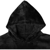  Deka majica s kapuljačom Crna s Flanel | shoptok.hr