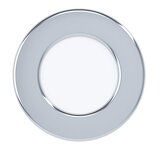 Eglo Fueva 5 ugradbena led, 2,7w, 360lm, prečnik 86, ip44, bela/hrom/plastika | ePonuda.com