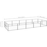  Kavez za pse srebrni 10 m² čelični | shoptok.hr