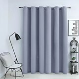  Zavjesa za zamračivanje s metalnim prstenima siva 290 x 245 cm | shoptok.hr