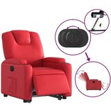  Električni naslonjač na podizanje umjetna koža crveni | shoptok.hr