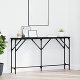 vidaXL Konzolna miza Črna predela 140x23x75 cm Inženirski les | Shoptok.si