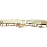  Set vanjskih sofa 9 pcs Bijela i krem 79 x 79 x 37 cm | shoptok.hr